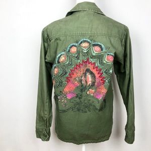 Ecote by Urban Outfitters green military jacket